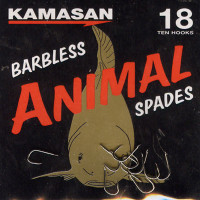 Kamasan Animal Barbless Spade End Hooks Size 18
