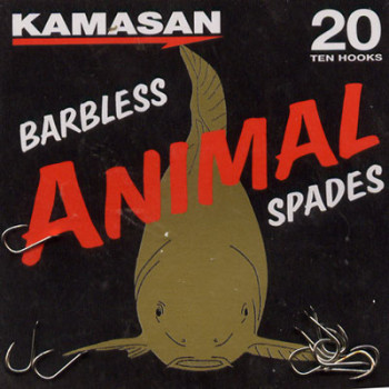 Kamasan Animal Barbless Spade End Hooks Size 20