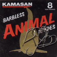 Kamasan Animal Barbless Spade End Hooks Size 8