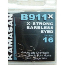 Kamasan B911x  Barbless Eyed ends Hooks Size 8