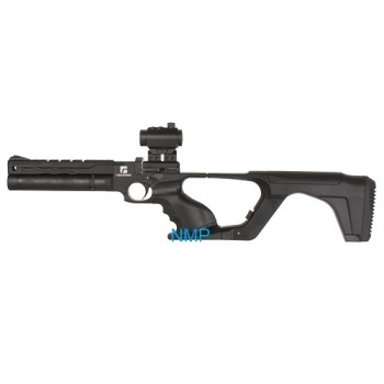 Reximex Mito regulated PCP air pistol BLACK with removeable synthetic shoulder stock .22 calibre 7 shot