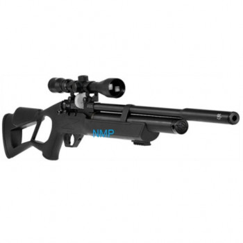 Hatsan Flash QE Multi Shot PCP Air Rifle 12 shot magazine in .22 calibre with full Kit Hatsan pump, Optima 3-9x40 scope and gun bag