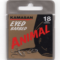 Kamasan Animal Eyed Barbed Hook Size 18