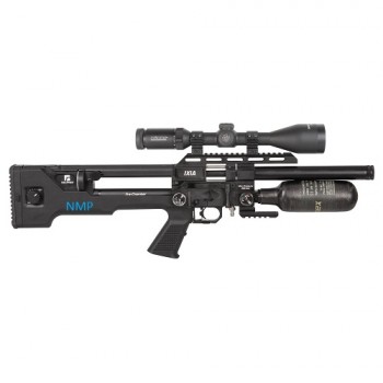 Reximex Ixia Compact PCP Air Rifle 300cc carbon fibre buddy bottle .177 calibre 14 shot Multishot Synthetic black stock